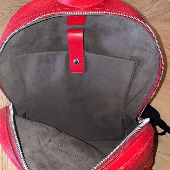❤️ Authentic Red Guccissima Leather Backpack - Picture 14 of 17
